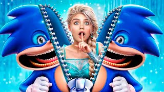 Transformasi Ekstrem SHIN SONIC Dalam Penjara! Transformasi Sonic Menjadi Elsa Frozen!
