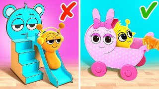 DIY Cardboard Playground for Tiny Sprunki🛝📦*Crazy Crafts & Fun Paper Gamebook*