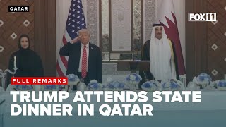 President Trump participates in Qatari state dinner at Lusail Palace