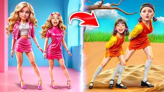 Hoe word je Squid Game Pop? Extreme Nerd-tot-populaire Barbie Pop Makeover!
