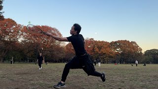 公園でバドミントンしてみた