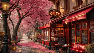 Relaxing Coffee Jazz for a Good Mood ☕ Cozy Spring Jazz Music at Outdoor Coffee Shop 🌸